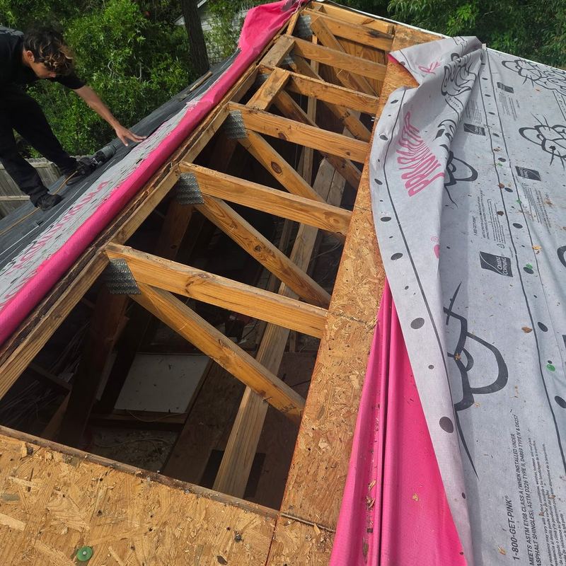 Momentum Renovations crew cutting in a ridge vent